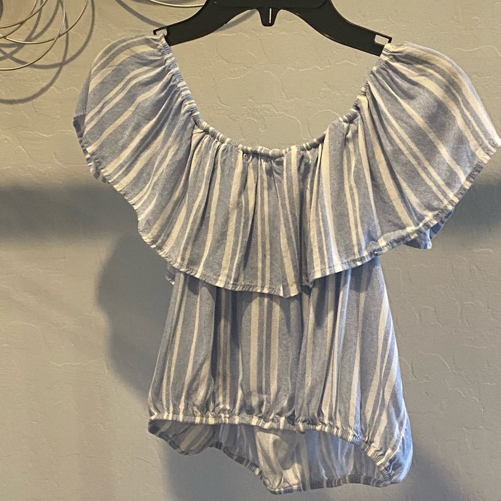 🚩 3 for $18 TheEdit by Seventeen Striped Crop Top - Picture 2 of 4